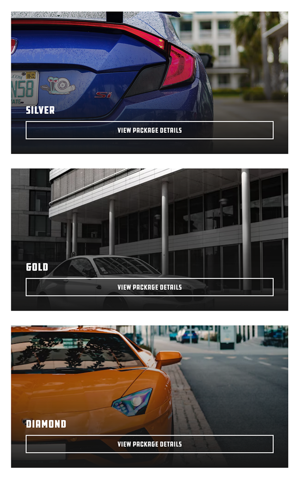 Services section from the MS Auto Detailing website